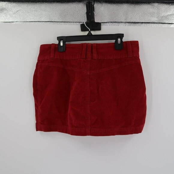 Free People We The Free Women's Red Corduroy Mini Skirt Size 26 - Picture 3 of 4